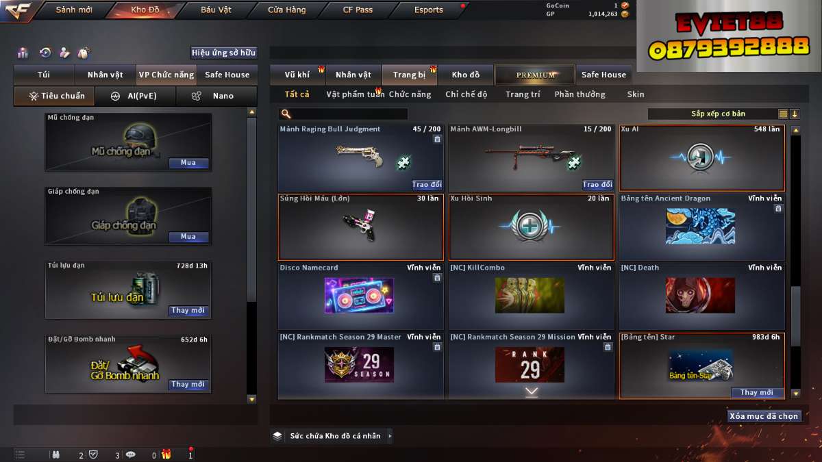 shop acc cf uy tin gia re
